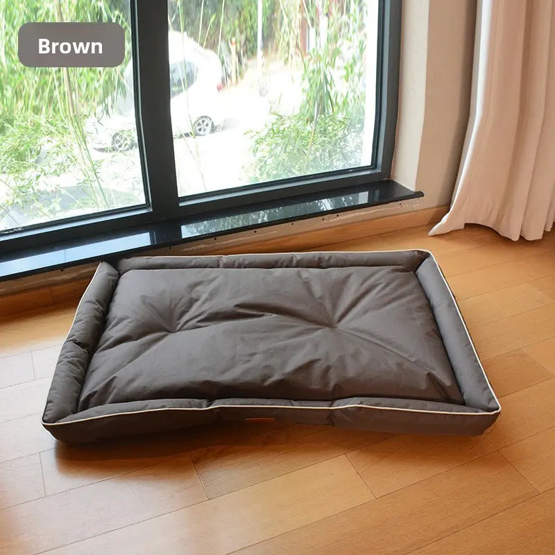 Chew-Proof Dog Bed for Large Breeds - Heavy-Duty Oxford Fabric, Waterproof & Non-Slip Mat, Durable Indoor/Outdoor Cushion