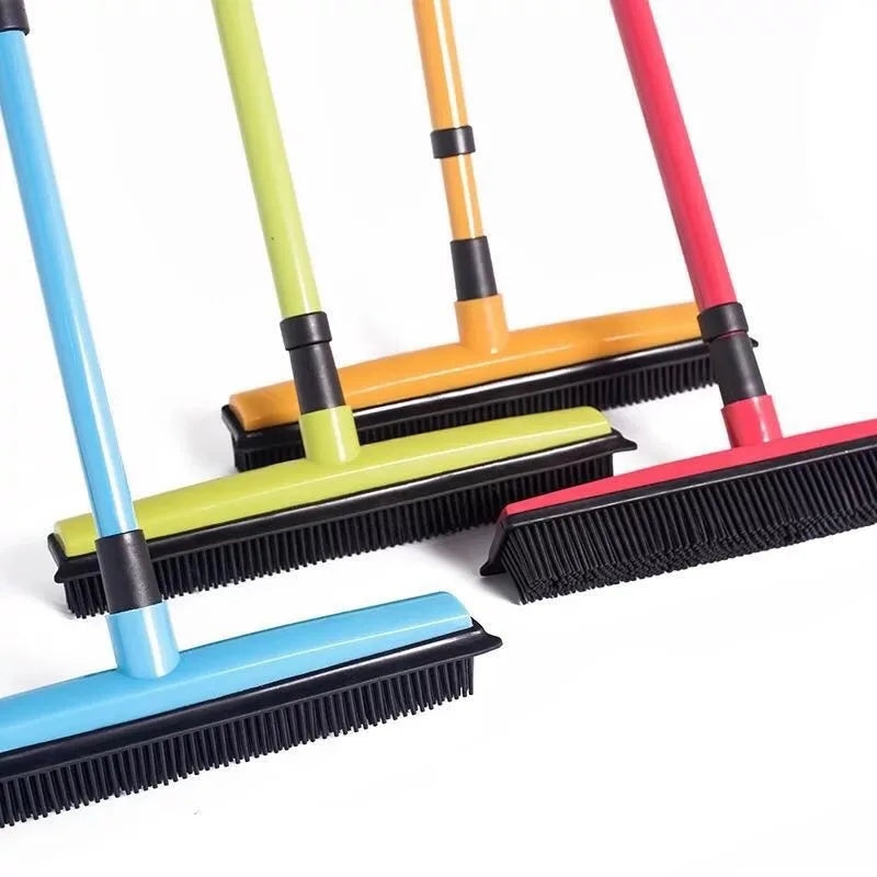 Multifunctional Telescopic Broom Magic Rubber Besom Cleaner Pet Hair Removal Brush Home Floor Dust Mop & Carpet Sweeper