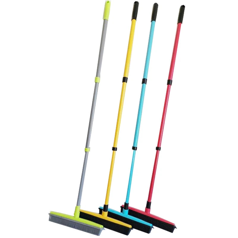 Multifunctional Telescopic Broom Magic Rubber Besom Cleaner Pet Hair Removal Brush Home Floor Dust Mop & Carpet Sweeper