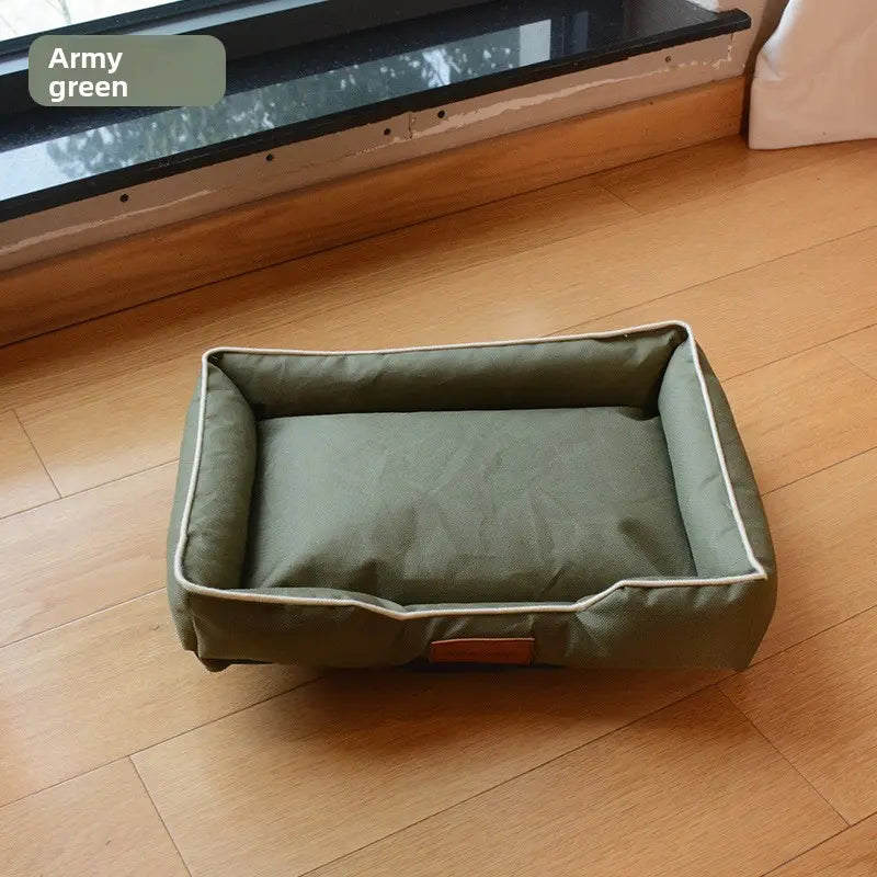 Chew-Proof Dog Bed for Large Breeds - Heavy-Duty Oxford Fabric, Waterproof & Non-Slip Mat, Durable Indoor/Outdoor Cushion